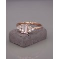 thumbnail image 4 of HeartsAndYou 2ct Emerald Cut Natural Morganite Ring 14k SOLID Rose Gold & Moissanite Accents, 4 of 9