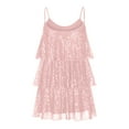 thumbnail image 3 of qolati Women's Glitter Sequin Dress Causal Loose Fit Spaghetti Strap V Neck Cocktail Dancing Mini Dress Fashion Sparkly Layered Evening Party Club Dress Holiday Outfits, 3 of 5