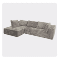 thumbnail image 2 of Miekor Furniture Modular Sectional Sofa with Chaise, Modern L Shaped Cloud Couch with Deep Seat, Sectional Couches for Living Room, Bedroom, Office, Light Grey MK2477, 2 of 10
