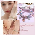 thumbnail image 4 of 50PCS 14mm European Glass Beads European Large Hole Beads Bulk Candy Transparent Resin Rondelle Alloy Double Cores Loose Spacer Beads, 4 of 5