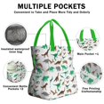 thumbnail image 3 of Colorful Dinosaurs Silhouettes Pattern Drawstring Lunch Bag Women - Drawstring Lunch Bag Insulated for Work Office - Stain-Resistant Large Lunchbags for Women with Multi-Pockets, 3 of 6