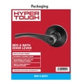 thumbnail image 7 of Hyper Tough Privacy Bed and Bath Door Lever in Matte Black with Round Rosette, 7 of 7