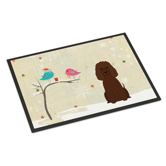 Christmas Presents Between Friends Irish Water Spaniel Indoor or Outdoor Mat 24 x 0.25 x 36 in.