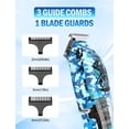 thumbnail image 5 of Hair Clippers for Men Professional Beard Trimmers for Men Cordless Zero Gap Hair Trimmer for men Home haircut,Rechargeable T Edger Clippers for Men Gift (Blue Graffiti), 5 of 8
