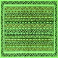 thumbnail image 1 of Ahgly Company Indoor Square Abstract Green Modern Area Rugs, 8' Square, 1 of 4