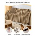 thumbnail image 4 of Country Farmhouse Couch Cover for 2 Cushion Sofa, Vintage Plants Lines Pattern Brown Washable Loveseat Sofa Covers Slipcover for Sectional Sofas L-Shaped, Couch Throw Cover 71"x118", 4 of 9