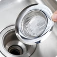 thumbnail image 5 of 1pc Metal Flume Filter Mesh Sink Strainer Trap Bath Hair Drain Hole Bathtub Wash Basin Sundries Filter,Silver,M, 5 of 6