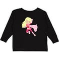 thumbnail image 3 of Inktastic Superhero Girl, Cute Girl, Blonde Hair, Pink Cape Girls Long Sleeve Toddler T-Shirt, 3 of 5