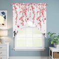 thumbnail image 6 of Swag Valance Curtains for Windows, Cherry Blossoms Light Filtering Kitchen Curtains with Rod Pocket, Spring Rustic Botanical Flowers Window Treatment Valances for Living Room, 28x36 - 2 PCS, 6 of 9