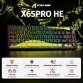 thumbnail image 2 of ATTACK SHARK X65PRO HE Rapid Trigger Keyboard, Magnetic Keyboard, 0.01mm RT Accuracy Gaming Keyboard, Magnetic Switch, Tri-Mode, 0.125ms Latency, 8K Polling Rate, for Gamer (Black Yellow), 2 of 9