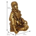 thumbnail image 3 of Assise Sai Baba Idole Laiton Doré Décoratif Fait Main, 3 of 5