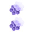 thumbnail image 1 of Monstrate Moldes para mordeduras de huevo de silicona multifuncionales de 7 agujeros contenedor de almacenamiento reutilizable bandeja de comida para violeta 2piezas Monstrate CBP051943, 1 of 5