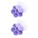 thumbnail image 3 of Matsuzay Moldes para mordeduras de huevo de silicona multifuncionales de 7 agujeros contenedor de almacenamiento reutilizable bandeja de comida para violeta 2piezas Matsuzay CBP051943, 3 of 5