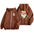thumbnail image 4 of WILLBEST Sudadera para Mujer, Estilo Navideño, con Cremallera, Manga Larga, Bolsillo, Cordón Ajustable y Capucha X-Grande, 4 of 8
