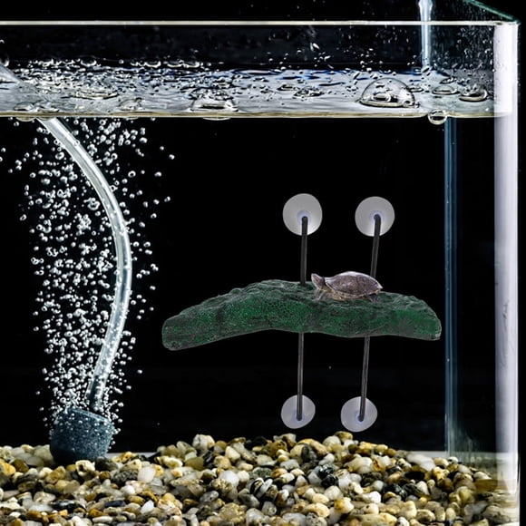 OUNONA 1 Ensemble Plateforme de Détente Verte pour Tortue pour Réservoir de Tortue Aquatique Accessoires d'Habitat pour Reptile