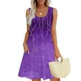thumbnail image 2 of Loose Fit Sundress for Women Sleeveless Funny Graphic Print Flowy Casual Summer Beach Vacation Tunic Tank Dress 2025, 2 of 7