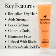 Pete & Pedro SMOOTH Leave-In Hair Conditioner Strengthen Hydrate Dry Hair, 4 oz.