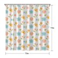 thumbnail image 3 of 72x72 Inch Fabric Shower Curtain Waterproof Polyester, Daisy Floral Print, 3 of 6