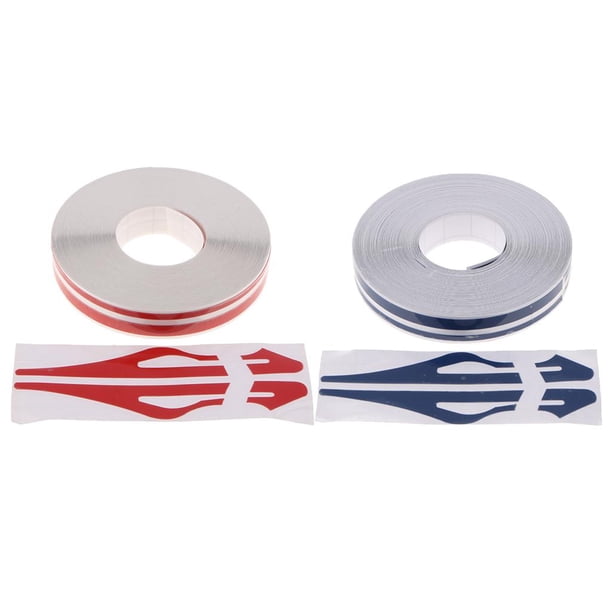 2 Piezas de 12 Mm (1/2 ) a Rayas, de Vinilo a Rayas para Coches, SUV, Camiones, Caravanas, Remolque () shamjiam Etiqueta engomada de la etiqueta engomada del vinilo del cuerpo del coche