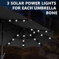 thumbnail image 2 of Ainfox 13ft Large Patio Umbrella with Solar Lights, Outdoor Double-Sided Rectangle Market Heavy Duty Umbrellas without Base,Black, 2 of 8