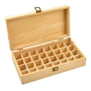 Wooden Essential Oil Box Container Organizer Solid Natural Wood Storage Case