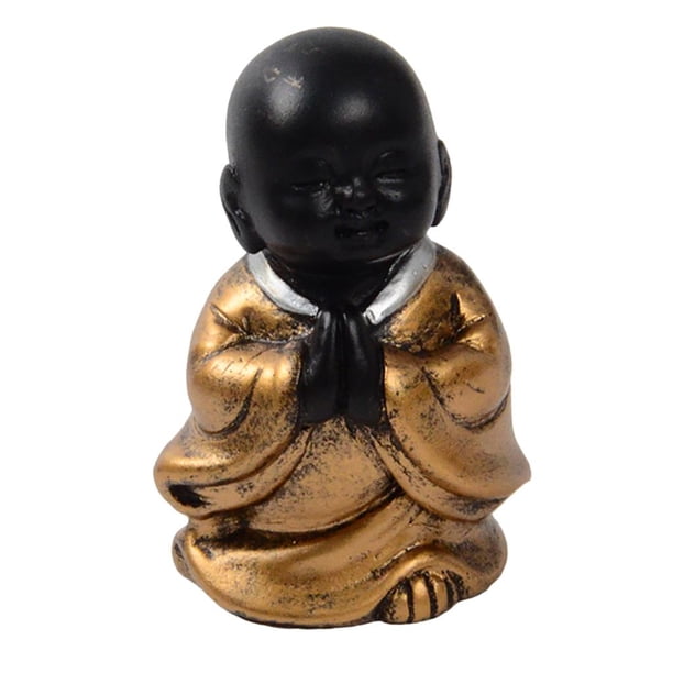 Estatua de Buda de resina, pequeña figurita, adorno decorativo para Estilo03