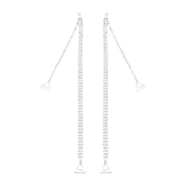 1 Pair Rhinestone Bra Strap Invisible Shoulder Strap Adjustable Nonskid Bra Belt 1.8cm Hook