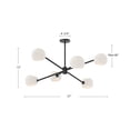 thumbnail image 4 of Alora Lighting CH548637MBCL Willow 6 Light 37" Wide Chandelier - Black, 4 of 7