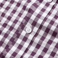thumbnail image 4 of Men's Cotton Plaid Button Down Shirts - Long Sleeve, Regular Fit, for Business & Casual Wear, 4 of 5