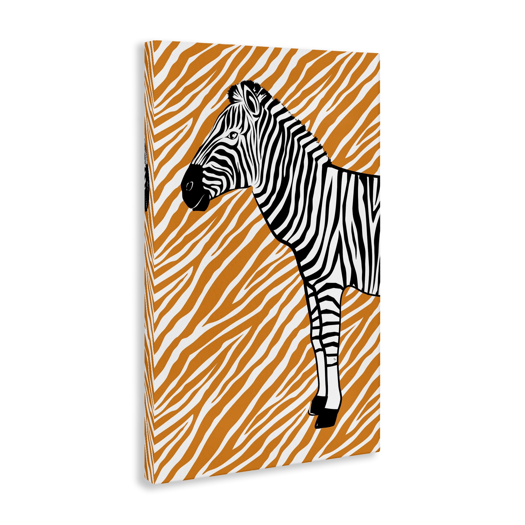 Stupell Industries Zebra Stripes Pattern Animals Painting Wrapped Canvas Art Print Wall Art, 30 x 45