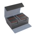 thumbnail image 4 of Caja de almacenamiento para tarjetas coleccionables, caja de almacenamiento con divisor, cajas de tarjetas deportivas coleccionables multifuncionales Gris Naranja Interior, 4 of 9