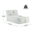 thumbnail image 3 of Christopher Knight Home 61" Outdoor Bean Bag Lounge Chair, Weather-Resistant Fabric, Light Gray, 3 of 10