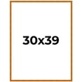 thumbnail image 2 of 30x39 Honey Brown Real Wood Picture Frame Width 0.75 inches | Interior Frame Depth 0.5 inches |, 2 of 8