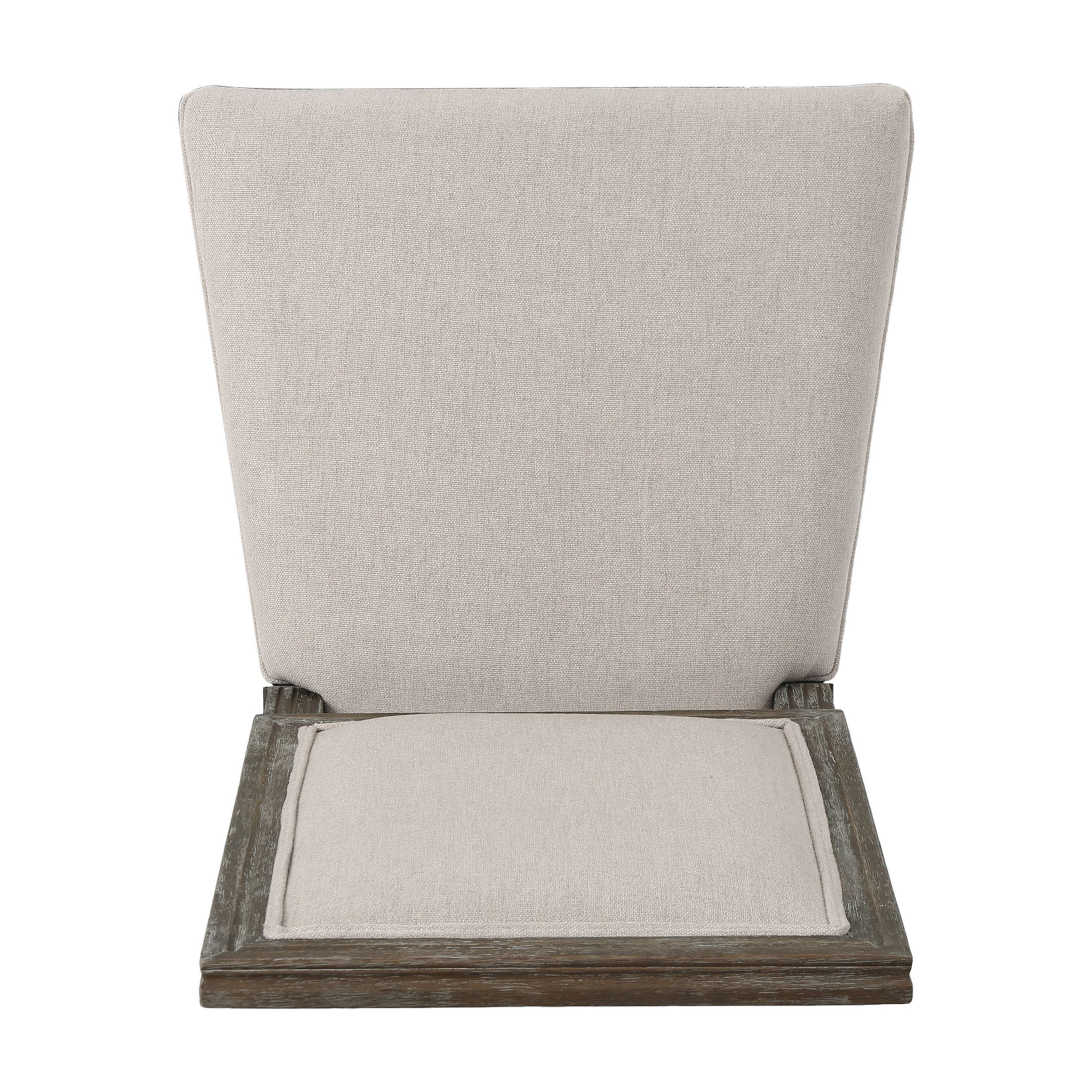 Noble House Dior Indoor Traditional Fabric Dining Chairs, Wheat, Dark Brown
