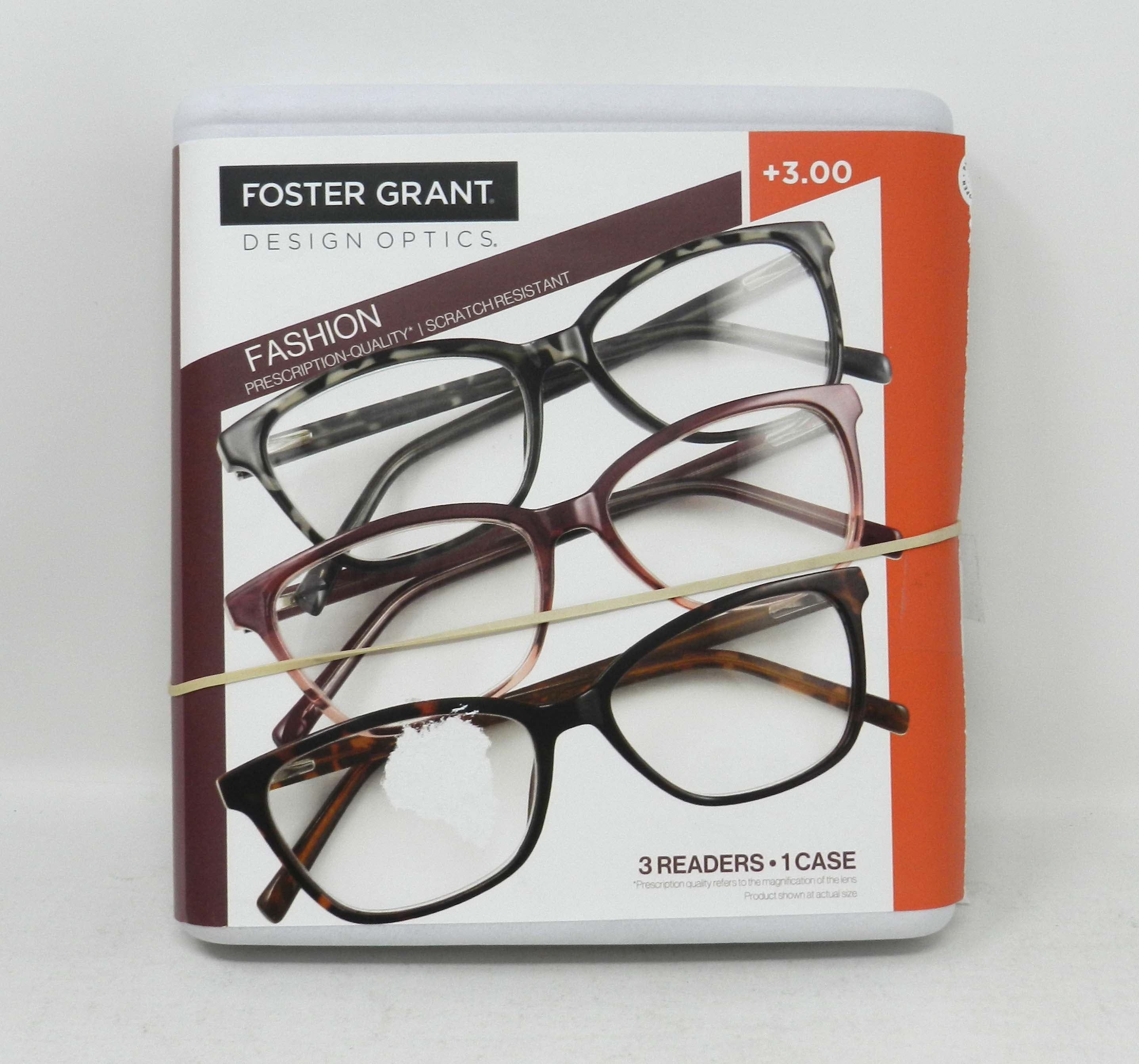 Design Optics by Foster Grant Kiersey Plastic Reading Glasses +3.00 3