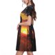 thumbnail image 2 of Disketp Sunset Western Cowgirl para Vestido de Manga Corta para Mujeres, Vestidos de Verano para Mujeres, Casual y Holgado para la Playa, 2 of 6