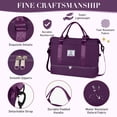 thumbnail image 5 of Gynky Travel Duffle Bag Set 2 Pack Weekender Bags for Women with Shoe Compartment Carry On Overnight Gym Duffel Bags with Wet Pocket Hospital Bags for Labor and Delivery, 5 of 8