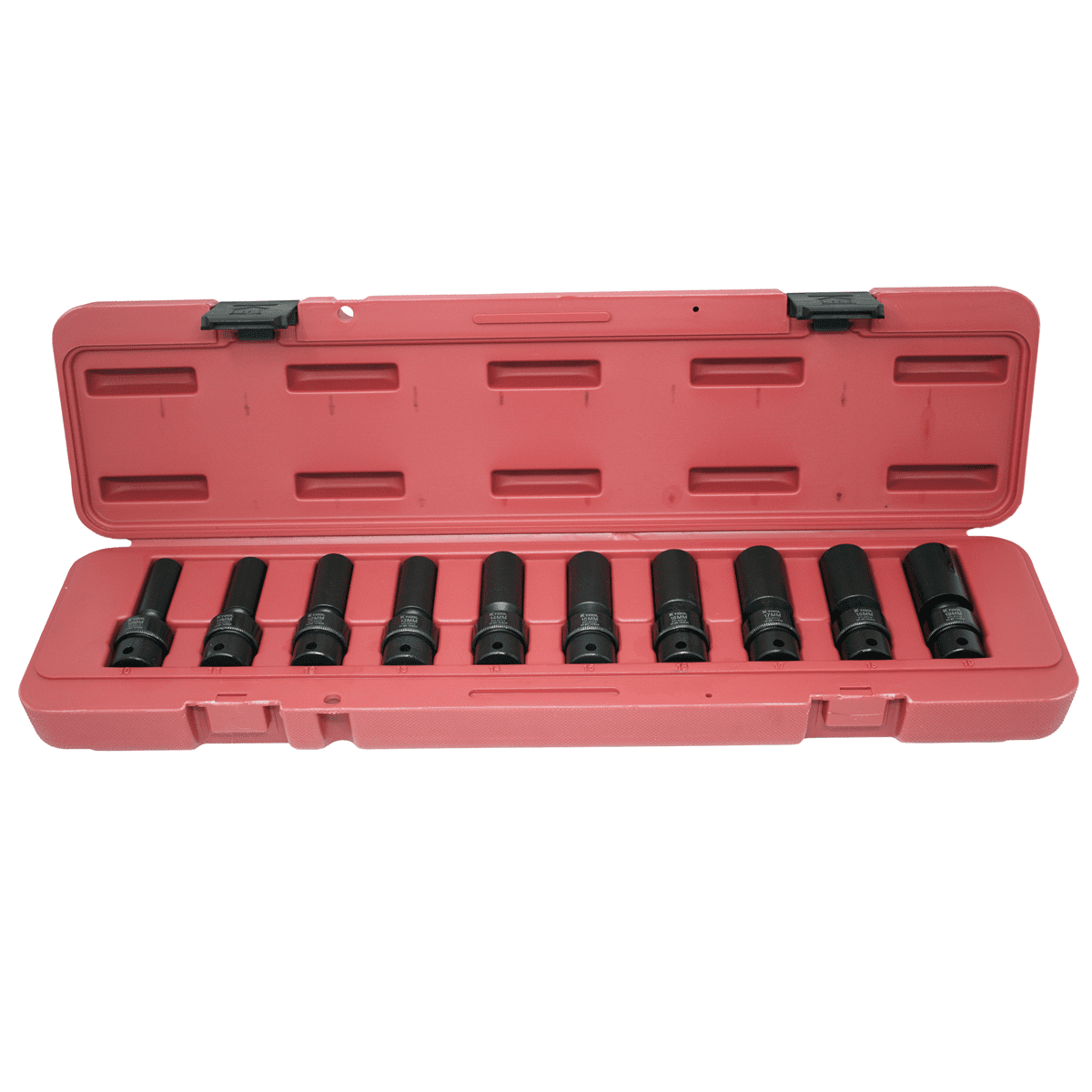 K-Tool 37400 10 Piece 3/8" Drive Metric Impact Flex Deep Socket Set