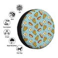 thumbnail image 4 of Fotbe Hot Dog Pizza Funda de Llanta de Repuesto con Estampado, Engrosada, Ajuste Universal para Jeep, Remolque, RV, SUV, Camión-15 inch, 4 of 6