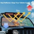 thumbnail image 3 of Uorisanigo Windshield Sun Shade Compatible with Rubicon Sahara TJ JK JKU 2 Door & 4 Door Starfish Shell Printed Sun Visor Shade, Aluminum Foil Heat UV Protection Visor Accessories, 3 of 7