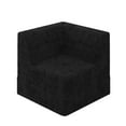 thumbnail image 2 of Corner sofa Compressed Sectional Sofa Modern Minimalist Style Corduroy Couch, Sleeper Sofa for Living Room, Bedroom, Comfy Compressed Sofa Couch Space-Efficient Design-black, 2 of 7