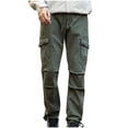 thumbnail image 1 of ameIAEA Cargo Pants for Men Elastic Waist Outdoor Hiking Pants Drawstring Sweatpant with Multi Pockets, 1 of 7
