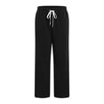 thumbnail image 3 of GHSOHS Mens Casual Cargo Sweatpants Fleece Lined Joggers Pants High Waisted Drawstring Relaxed Fit Cargo Sweat Pants Sports Trousers, 3 of 6