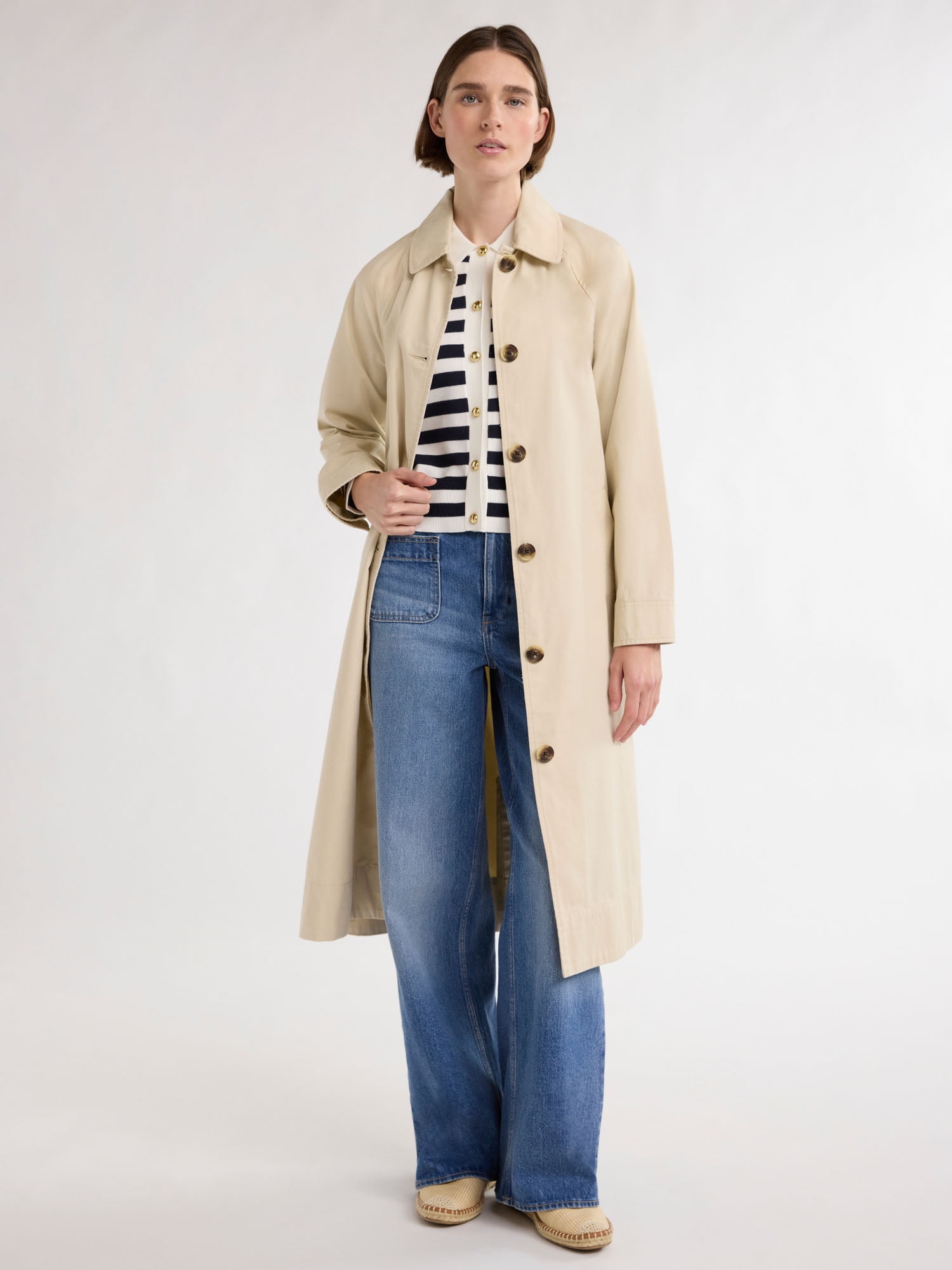 Free Assembly Women's Modern Trench Coat, Sizes XS-XXL - Walmart.com