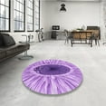 thumbnail image 4 of Ahgly Company Machine Washable Indoor Rectangle Transitional Pastel Purple Pink Area Rugs, 6' x 9', 4 of 7