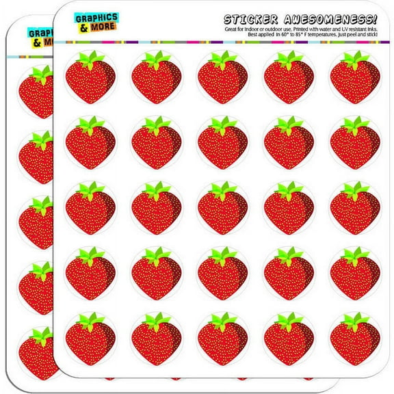 Strawberry 50 1" Planner Calendar Scrapbooking Crafting Stickers