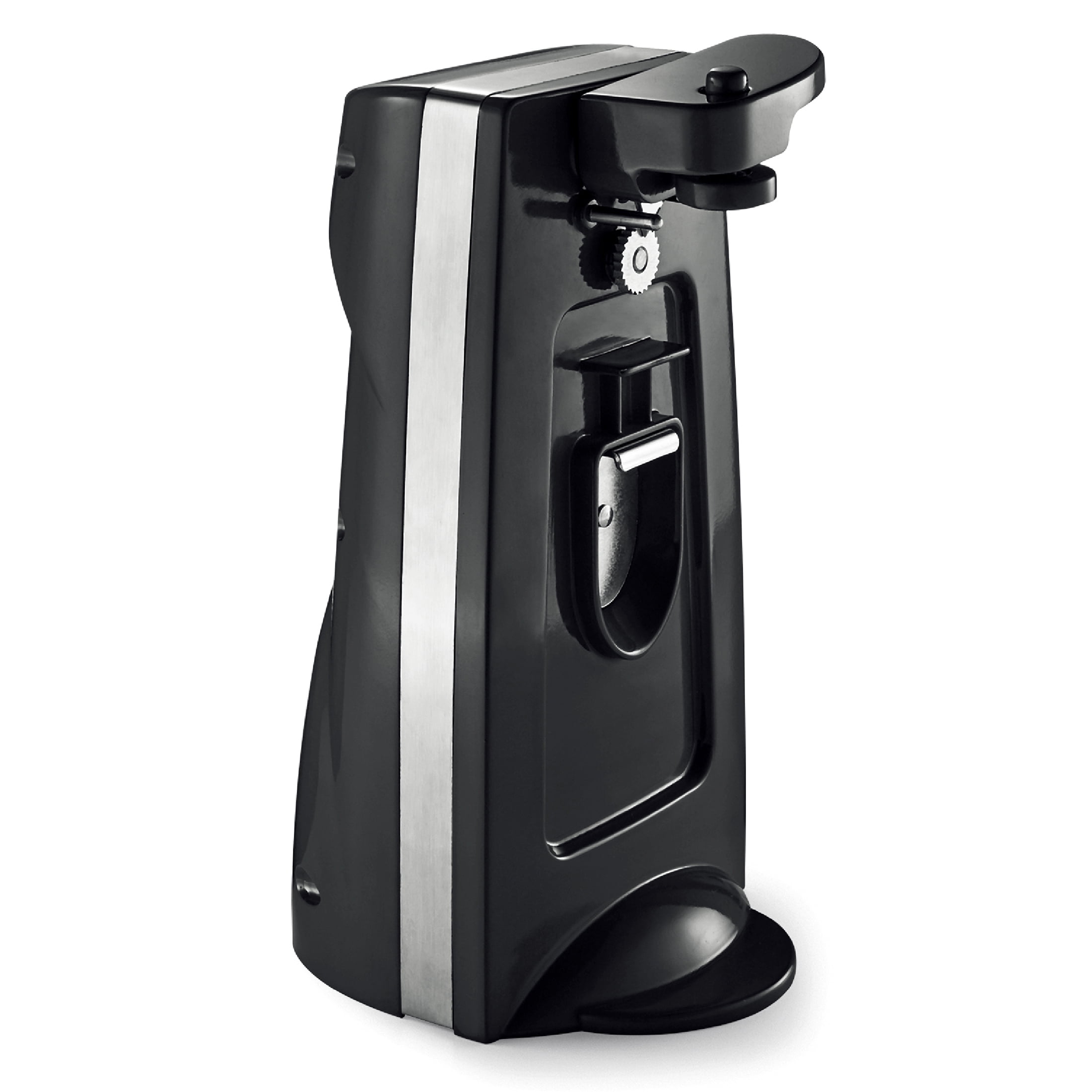 Mainstays ouvre-boîtes et aiguiseur de couteaux, ouvre-bouteilles avec levier de coupe amovible, avec lame en acier inoxydable, noir Mainstays ouvre-boîtes et aiguiseur de couteaux, ouvre-bouteilles avec levier de coupe amovible noir