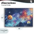 thumbnail image 4 of Stupell Industries Contemporary Nebula Dreams Scattered Planets Gray Framed Giclee Art, 18 x 12, by Creative Studio, 4 of 8