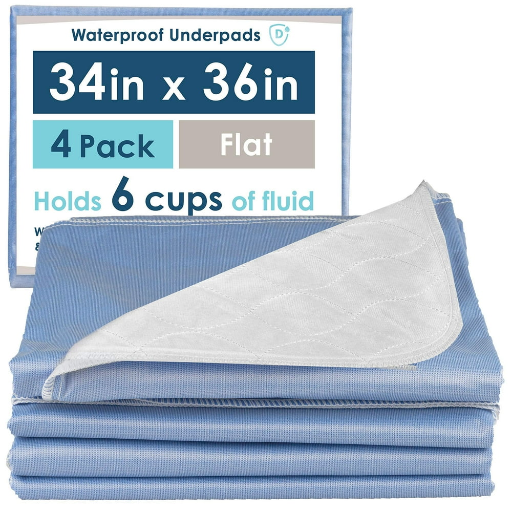 Dry Defender Waterproof Bed Pads for Incontinence Absorbent Washable