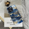 thumbnail image 6 of FKBRCL4U Compatible with iPhone 15 Pro Case, Blue Gold Clouds Mountains Pattern for Girl Full Body Design Soft Silicone Drop Shock Scratch Protection for iPhone 15 Pro, 6 of 7